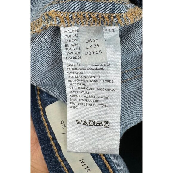 Anthropologie Pilcro & The Letterpress High-Rise Slim Jeans cropped Size 26 sail - Picture 10 of 12